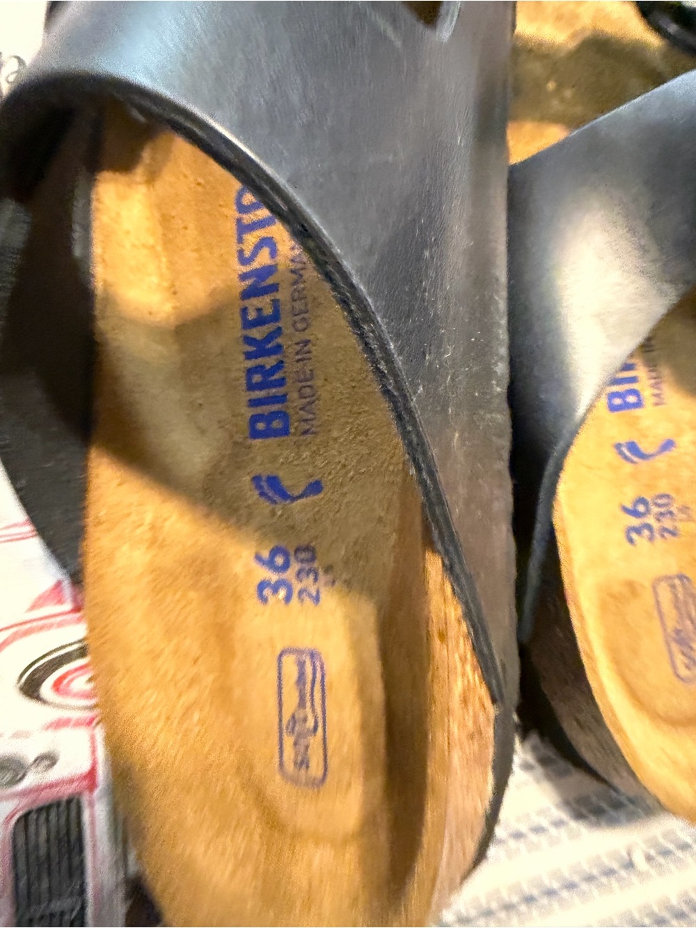 Birkenstock Women's Navy Blue Two-Strap Sandals - Picture 3 of 4